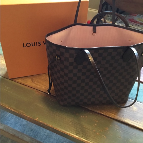 🍃🌷 Louis Vuitton Neverfull MM Damier Ebene - Picture 3 of 8